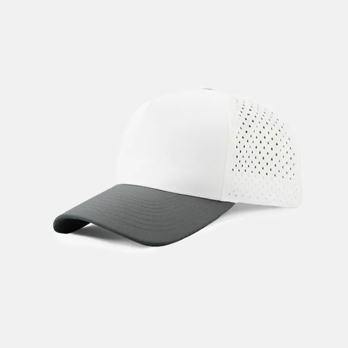 Foremost Blank Laser Perforated 5 Panel Performance Snapback Golf Hat