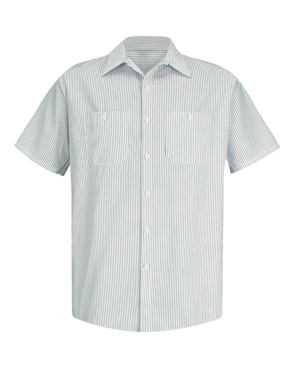 Red Kap Striped Premium Short Sleeve Work Shirt