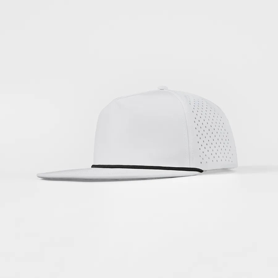 Foremost Blank Water Repellent 5 Panel Snapback Golf Hats with Rope