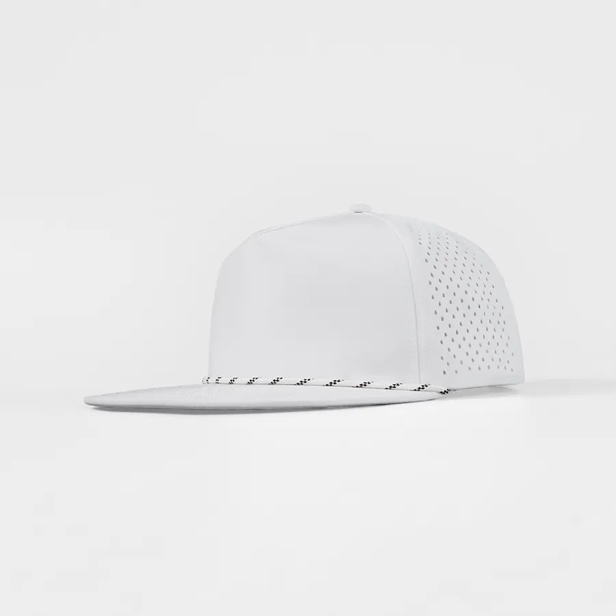 Foremost Blank Water Repellent 5 Panel Snapback Golf Hats with Rope