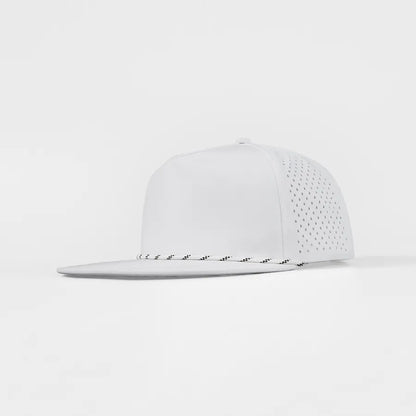 Foremost Blank Water Repellent 5 Panel Snapback Golf Hats with Rope