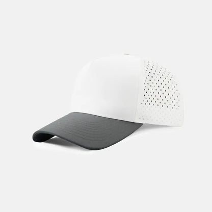 Foremost Blank Laser Perforated 5 Panel Performance Snapback Golf Hat