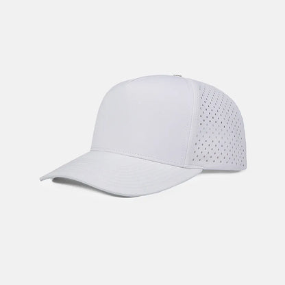 Foremost Blank Laser Perforated 5 Panel Performance Snapback Golf Hat