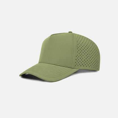 Foremost Blank Laser Perforated 5 Panel Performance Snapback Golf Hat