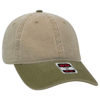 OTTO CAP 6 Panel Low Profile Dad Hat - Garment Washed / Crown Split