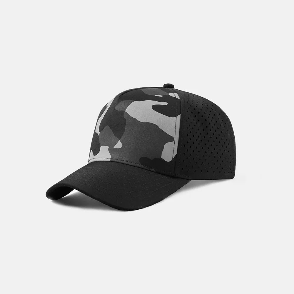 Foremost Blank Laser Perforated 5 Panel Performance Snapback Golf Hat