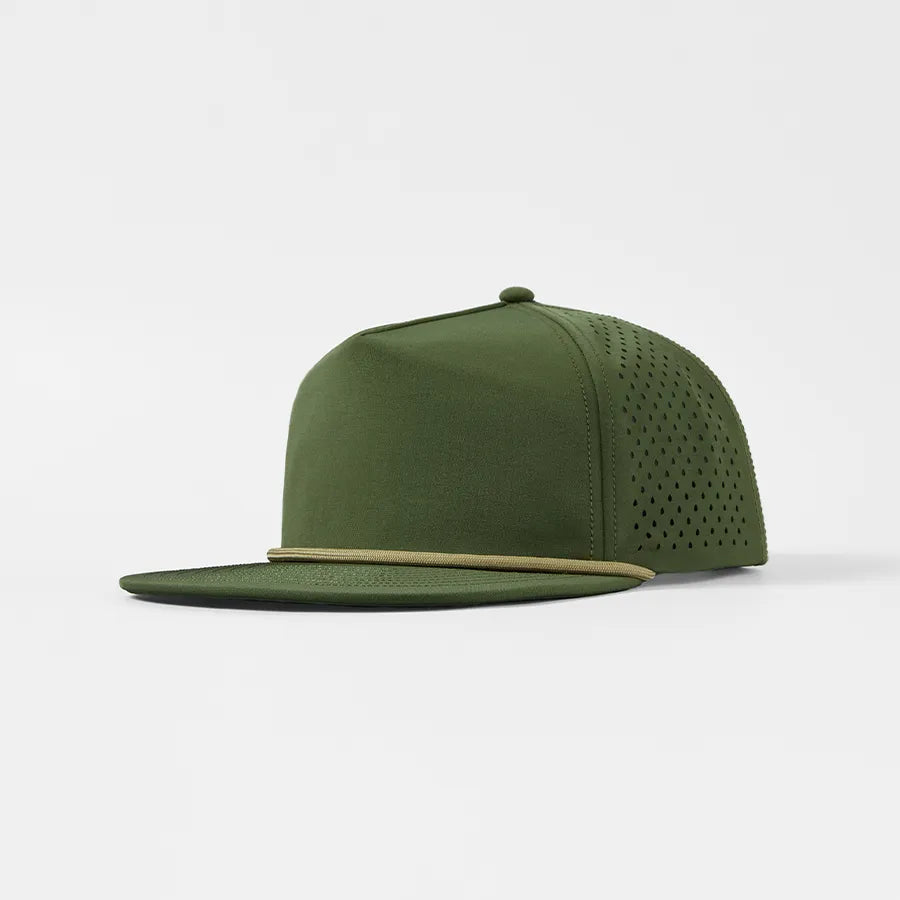 Foremost Blank Water Repellent 5 Panel Snapback Golf Hats with Rope