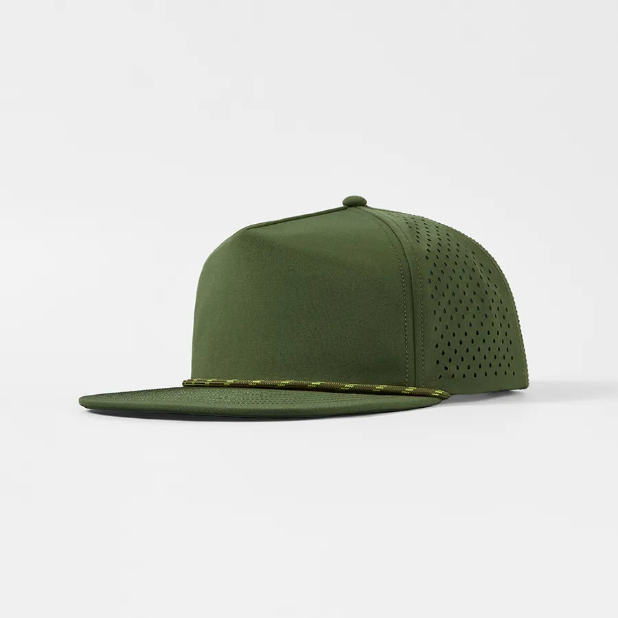 Foremost Blank Water Repellent 5 Panel Snapback Golf Hats with Rope