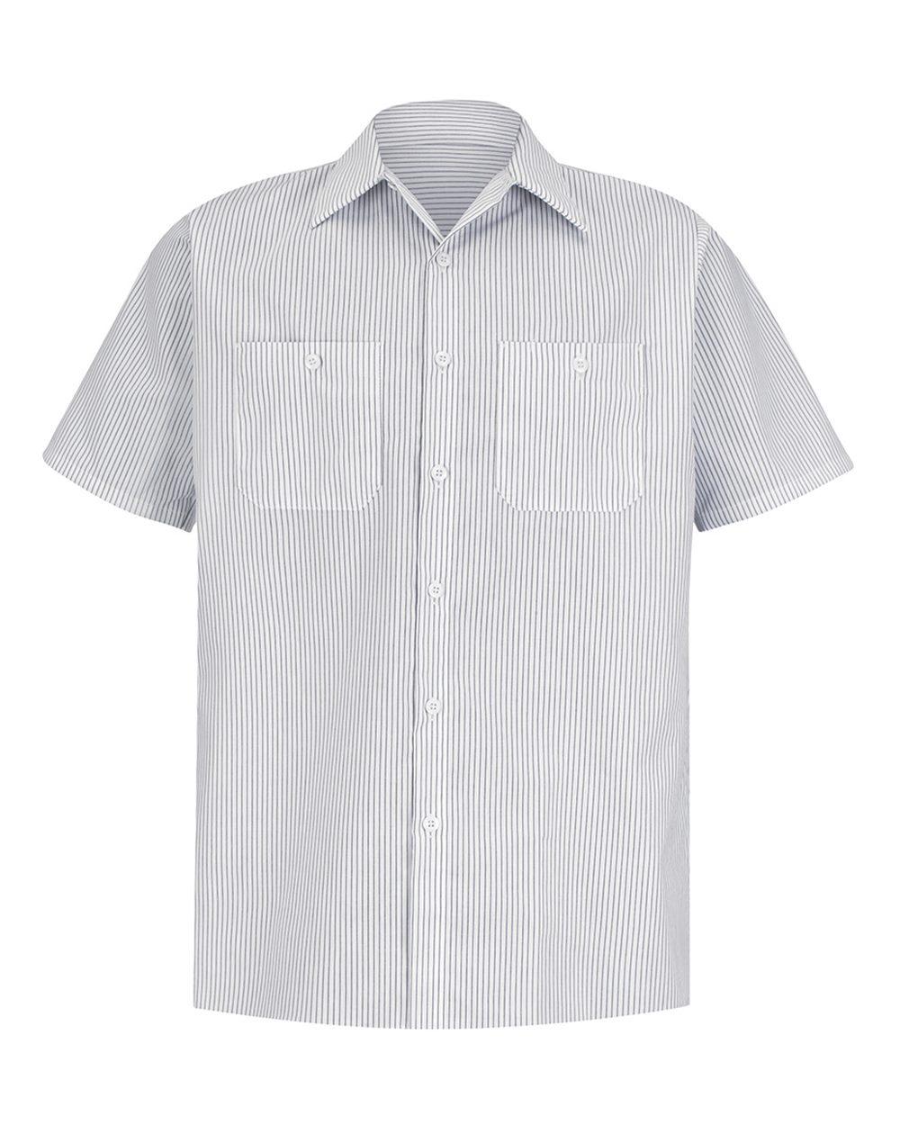 Men's Industrial Short Sleeve Work Shirt - Striped