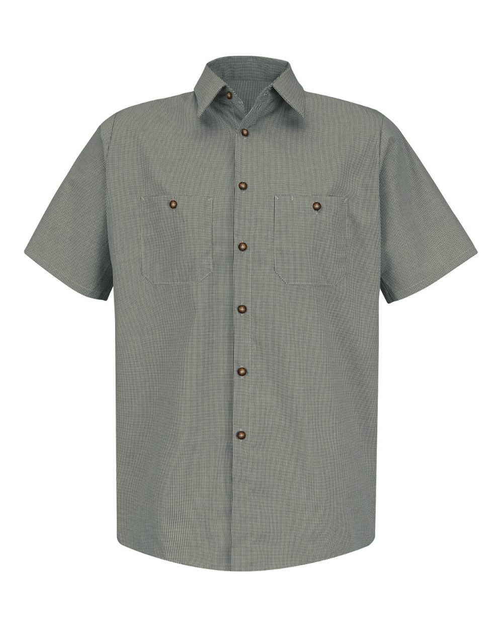 Men's Industrial Short Sleeve Work Shirt - Striped