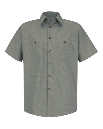 Men's Industrial Short Sleeve Work Shirt - Striped