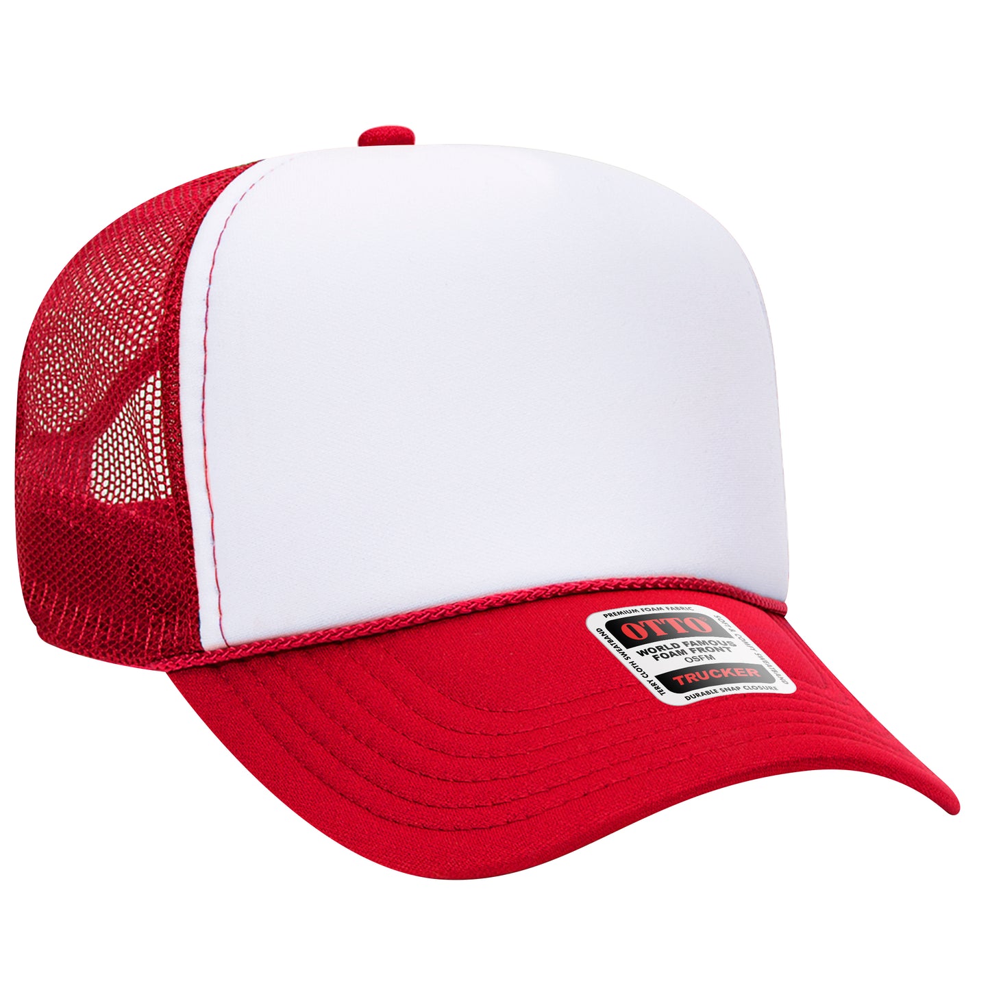 OTTO CAP 5 Panel Foam Trucker Hat - Front Split