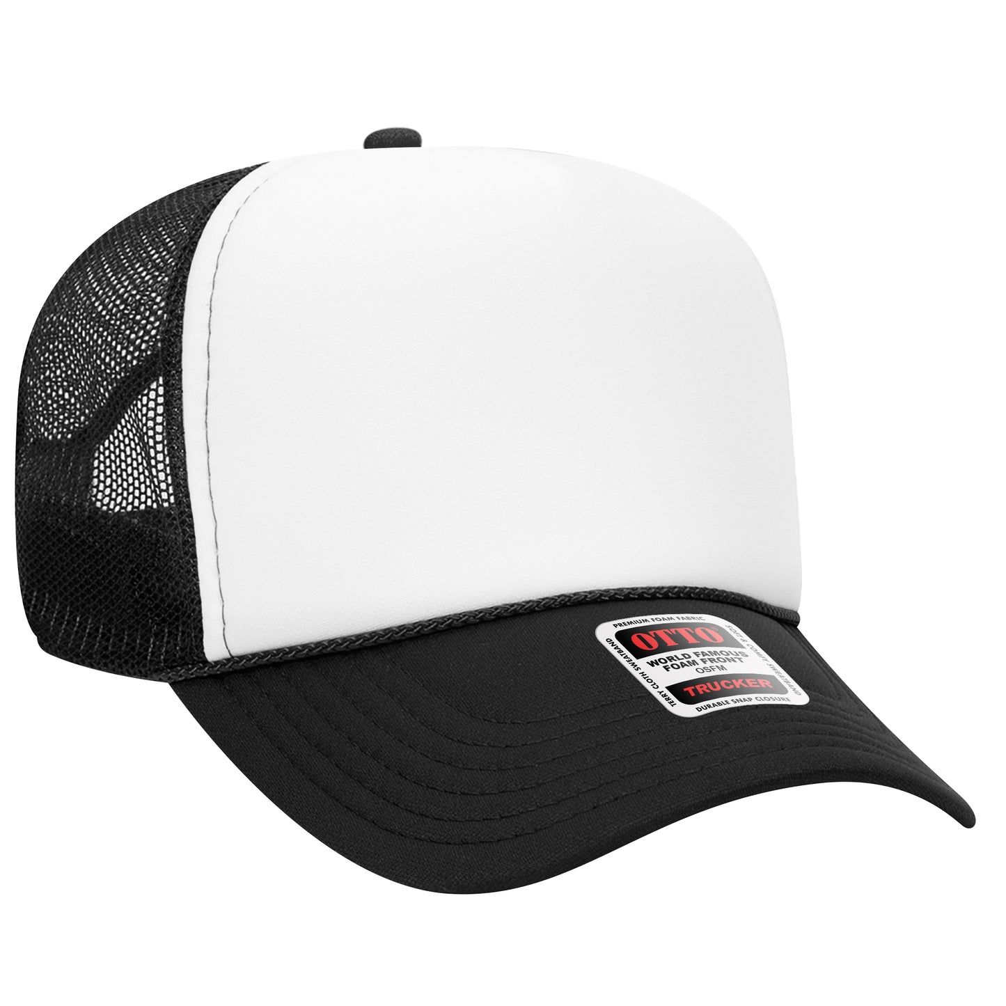 OTTO CAP 5 Panel Foam Trucker Hat - Front Split