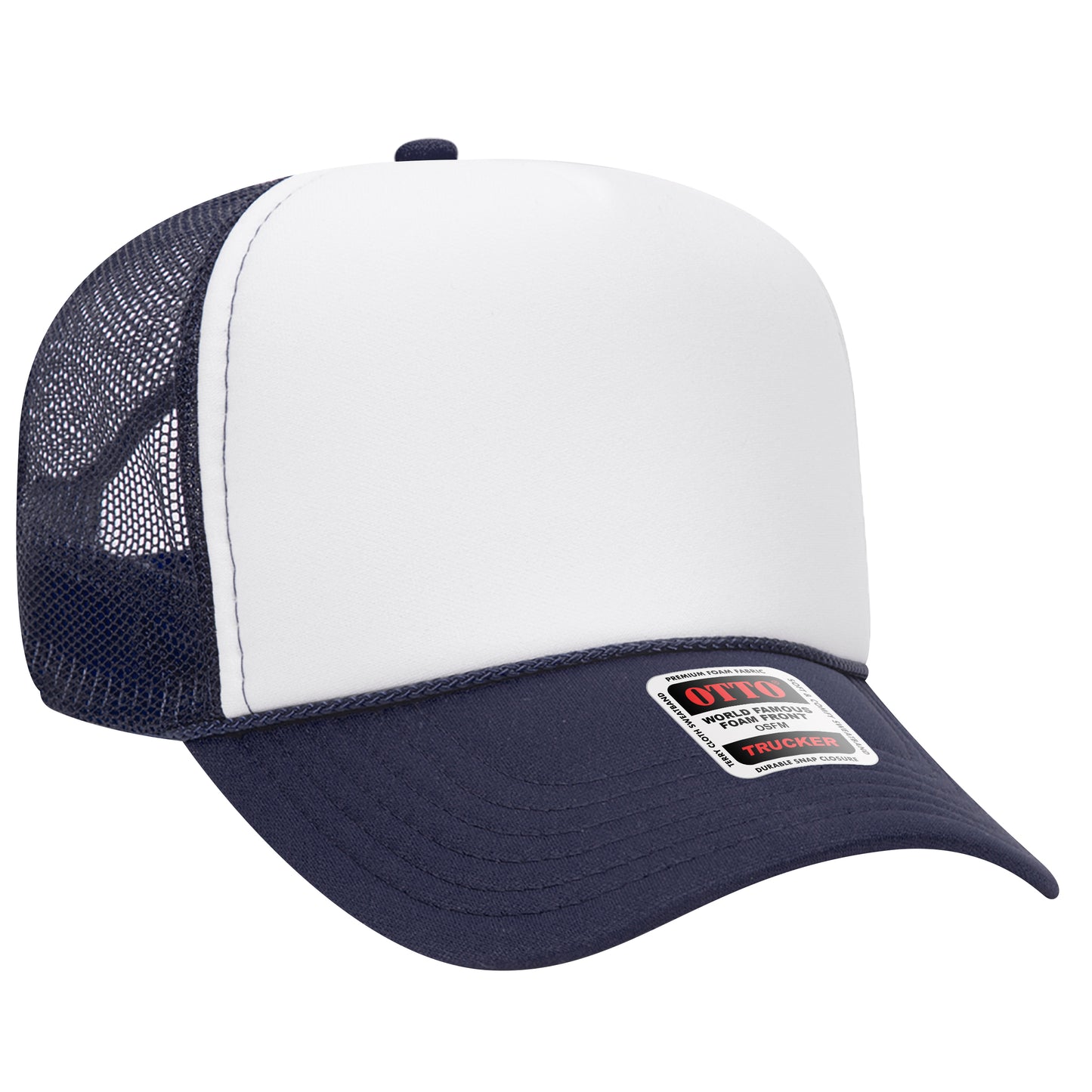 OTTO CAP 5 Panel Foam Trucker Hat - Front Split