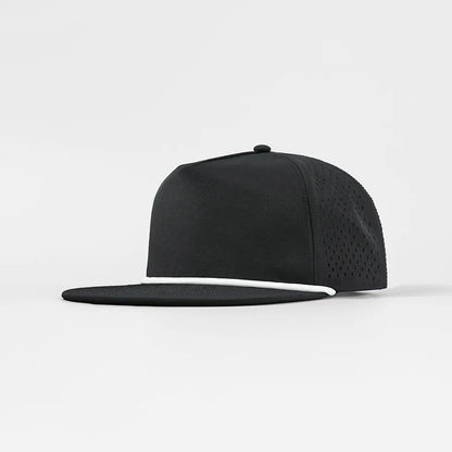 Foremost Blank Water Repellent 5 Panel Snapback Golf Hats with Rope