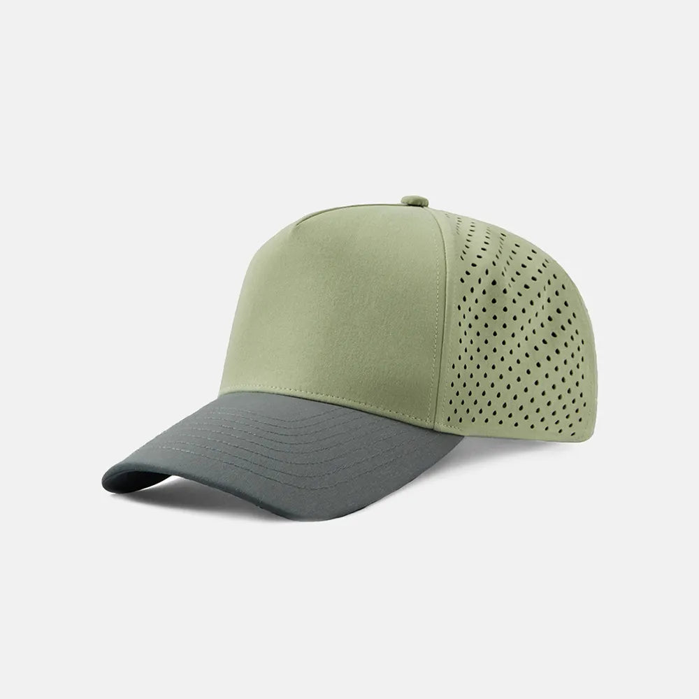 Foremost Blank Laser Perforated 5 Panel Performance Snapback Golf Hat