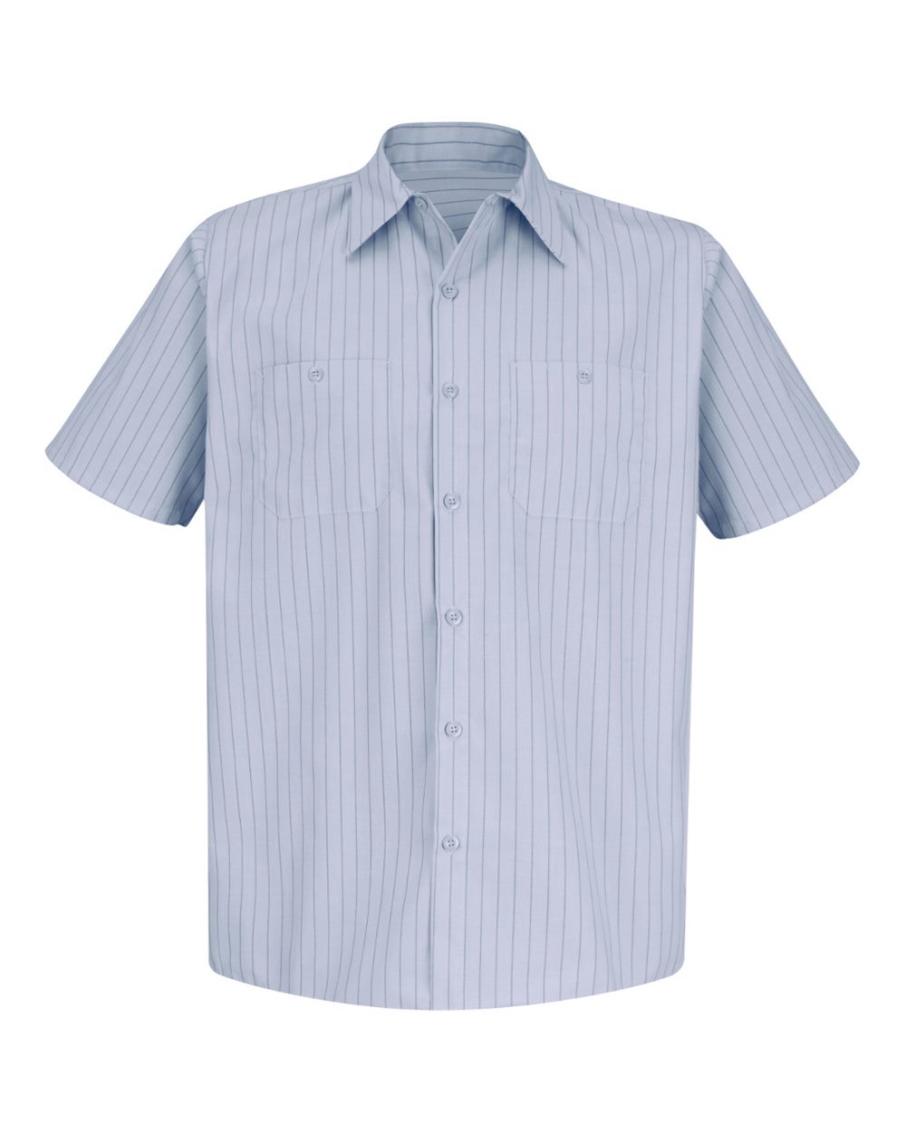 Men's Industrial Short Sleeve Work Shirt - Striped