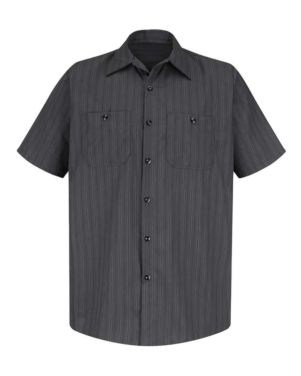 Men's Industrial Short Sleeve Work Shirt - Striped