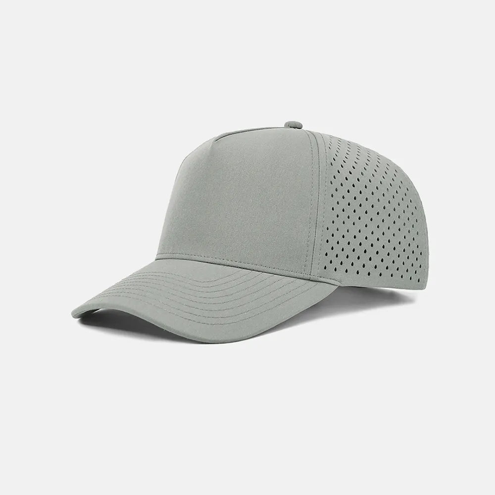 Foremost Blank Laser Perforated 5 Panel Performance Snapback Golf Hat