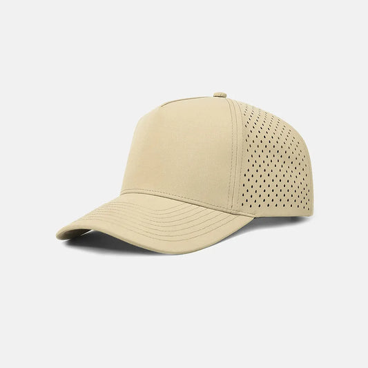 Foremost Blank Laser Perforated 5 Panel Performance Snapback Golf Hat