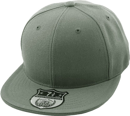 KBETHOS Original 6 Panel Flat Brim True-Fit Fitted Cap