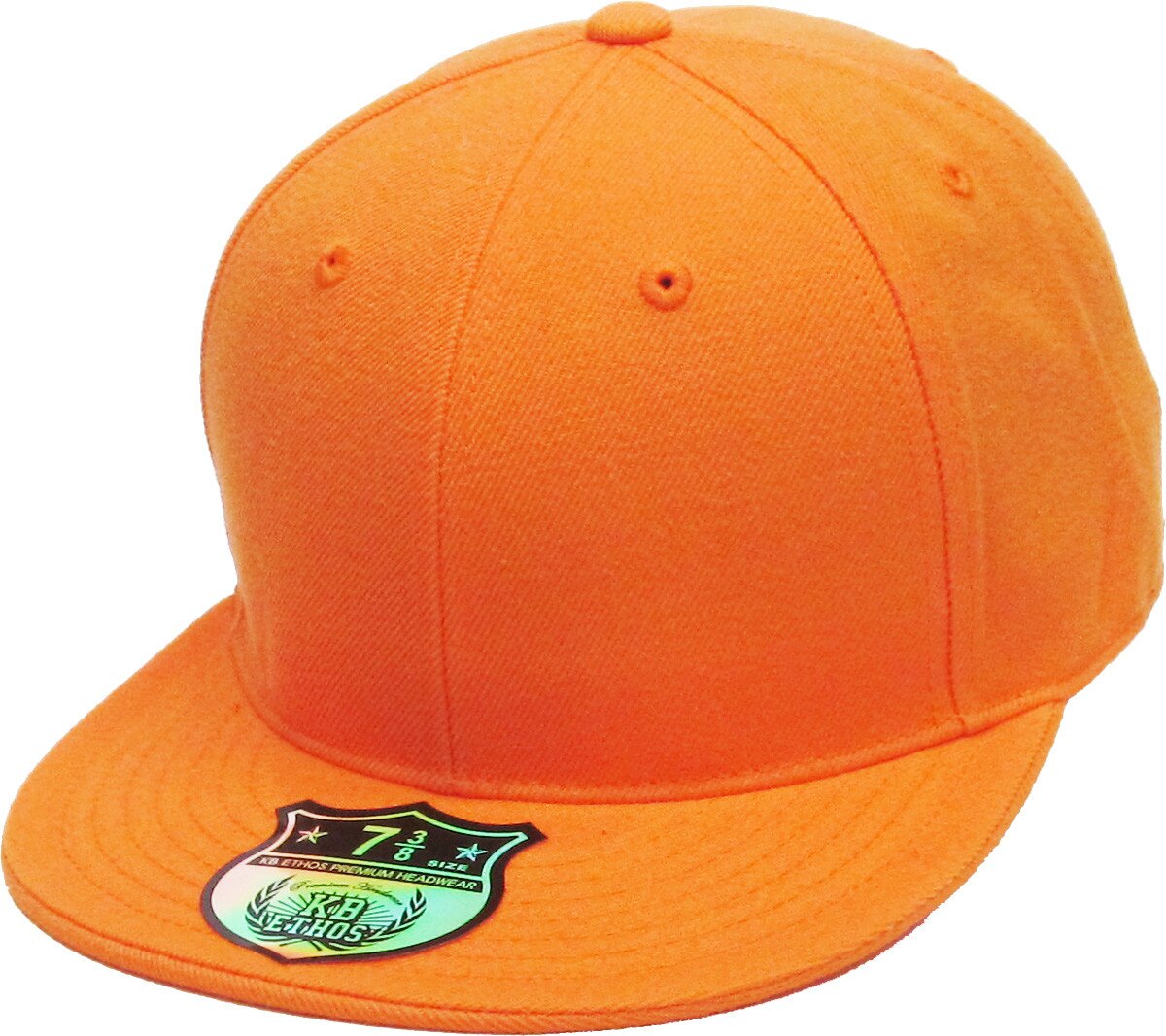 KBETHOS Original 6 Panel Flat Brim True-Fit Fitted Cap