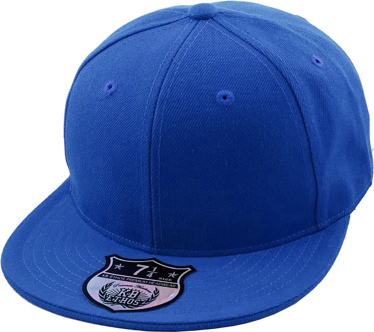 KBETHOS Original 6 Panel Flat Brim True-Fit Fitted Cap
