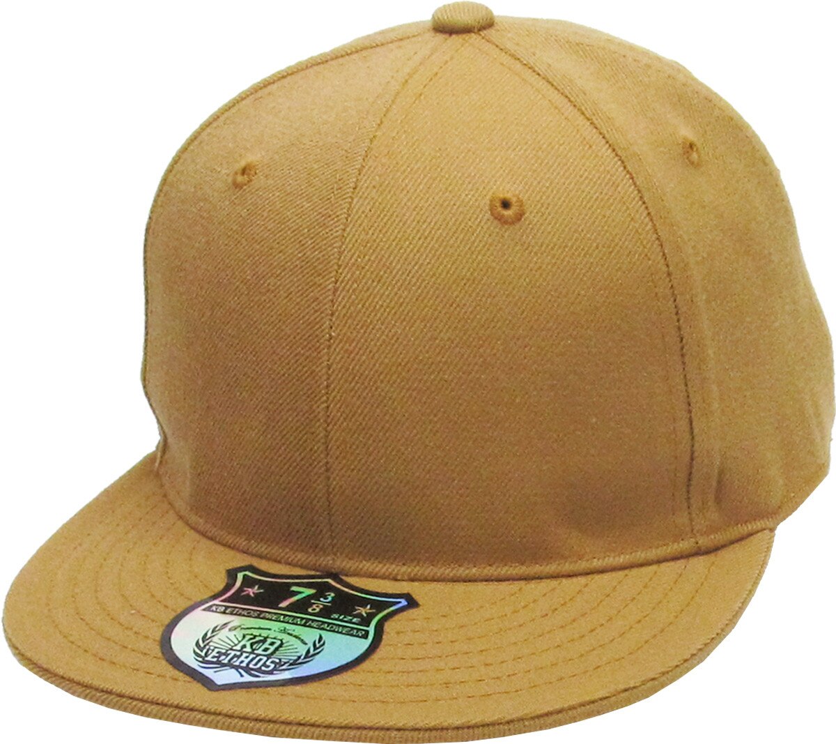KBETHOS Original 6 Panel Flat Brim True-Fit Fitted Cap