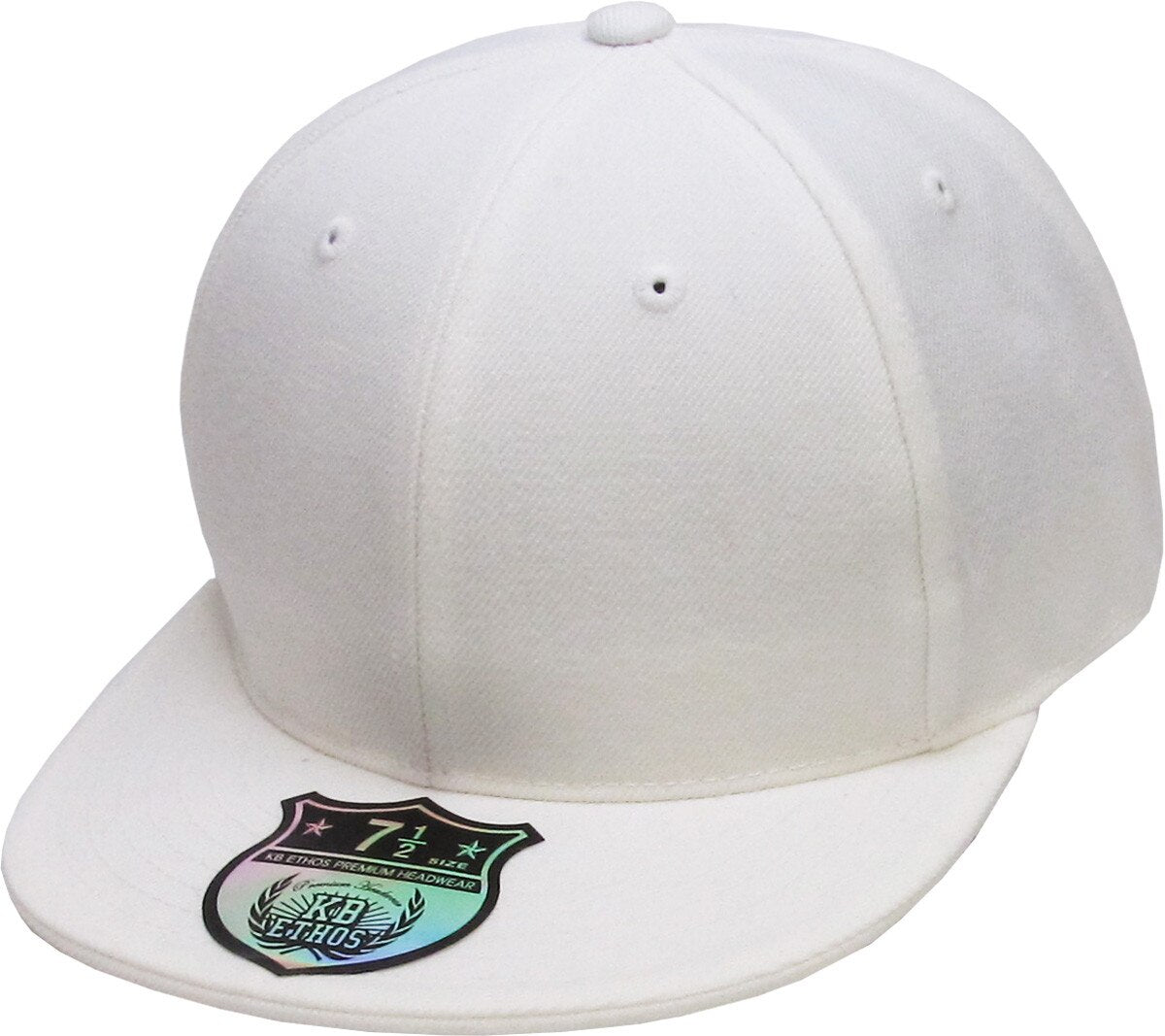 KBETHOS Original 6 Panel Flat Brim True-Fit Fitted Cap