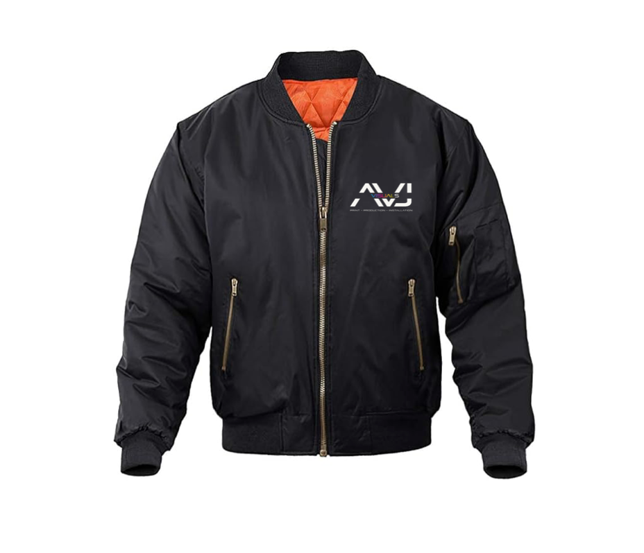 AVJ - bomber jacket front and back Logo embroidered