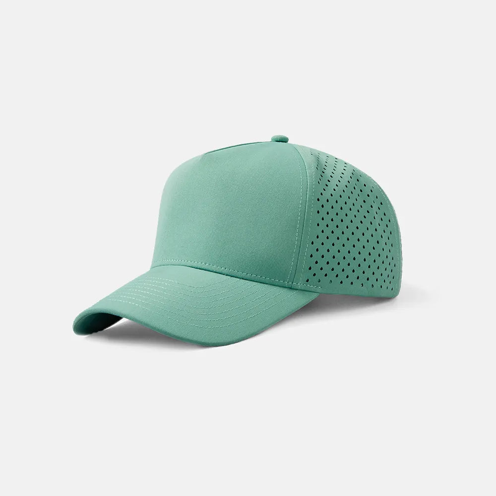 Foremost Blank Laser Perforated 5 Panel Performance Snapback Golf Hat