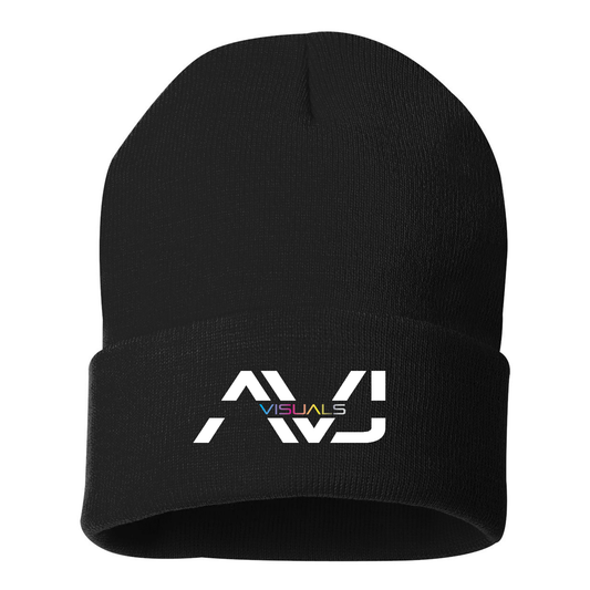 12" Solid Cuff Beanie Hat - AVJ Visuals