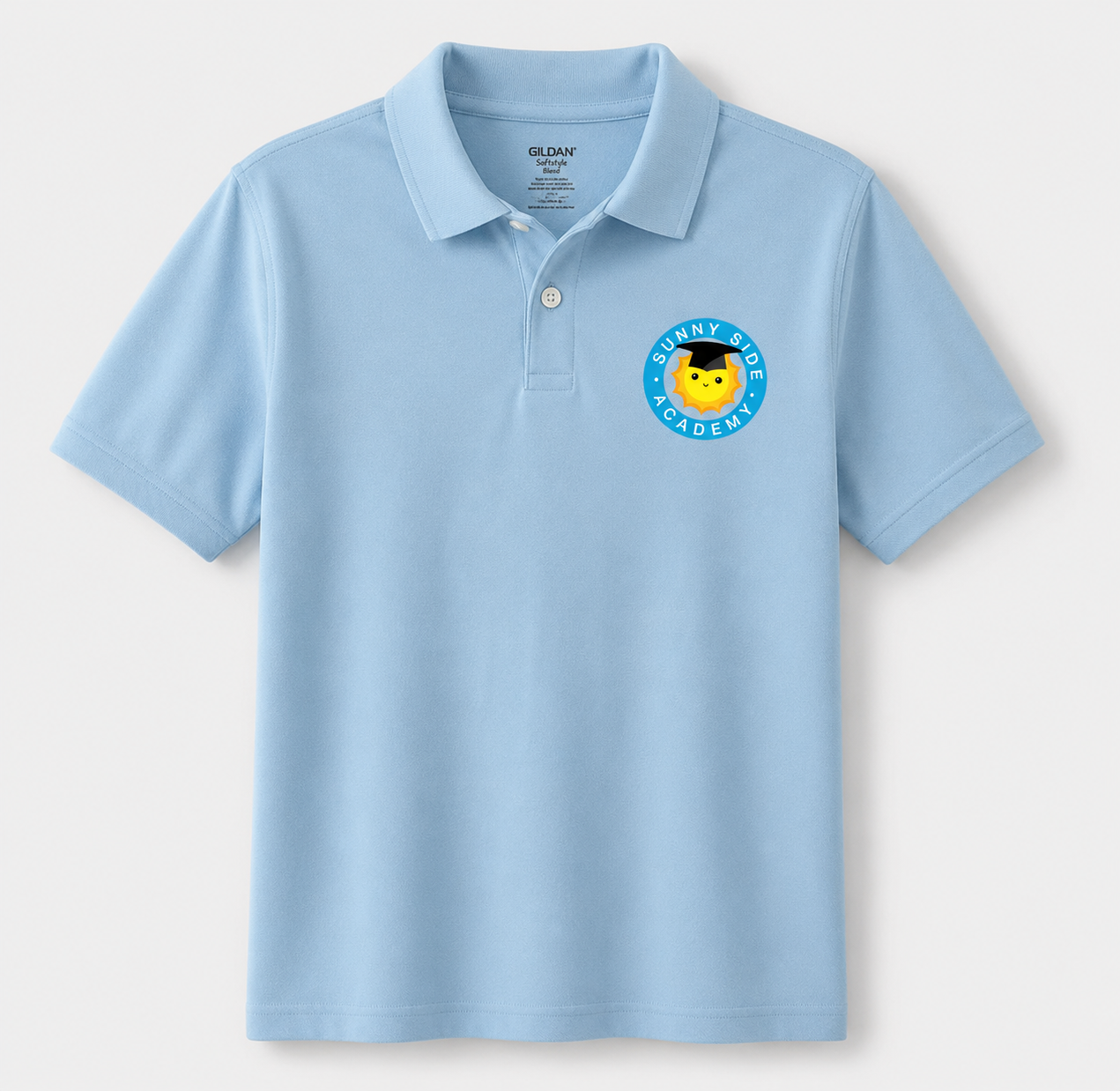 Sunnyside Academy Boys Uniform Piqué Polo Shirt - Light Blue