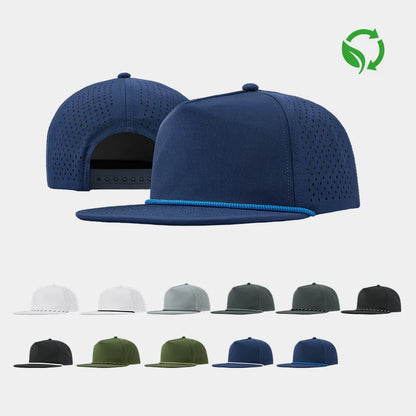 Foremost Blank Water Repellent 5 Panel Snapback Golf Hats with Rope